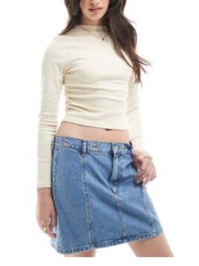 ASOS Blue Denim A-Line Mini Skirt